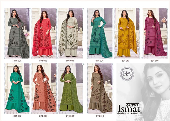 Harshit Ismat Casual Daily Wear Printed Jam Cotton Latest Dress Material Collection